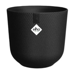 Cache-pot en plastique living noir Elho Jazz - Ø 26 cm