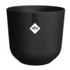 Cache-pot en plastique living noir Elho Jazz - Ø 16 cm