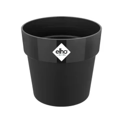 Cache-pot en polypropylène Elho B.for original rond living noir - Ø 18 cm