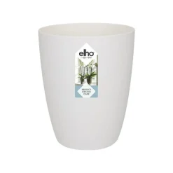 Cache-pot en polypropylène Elho Brussels Orchidées haut blanc - Ø 12,5 x H 15,2 cm