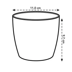 Cache-pot en polypropylène Elho Brussels rond mini anthracite - Ø 10,5 cm