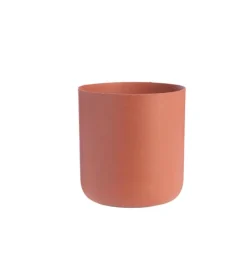 Cache-pot en zinc coloris Terracotta Jasta – Ø 26 x H 24,5 cm