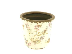 Cache-pot fleurs rose coloris multcolore - Ø 14,5 cm x 13 cm