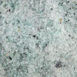 Cache-pot recyclé en billes de verre Mon pot français coloris blanc - Ø 16 x 14 cm