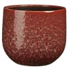 Cache-pot rond en céramique rouge Paola - Ø 25 x H 20 cm