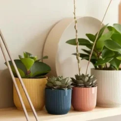 Cache-pot rose poudré Elho Vibes Fold Mini - Ø 9 cm