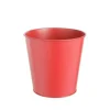 Cache-pot seau coloris rouge en zin - Ø 13 cm