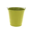 Cache-pot seau en zinc coloris vert - Ø 13 x H 12,5 cm