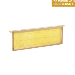 Cadre garni de cire gaufrée pour hausse de ruche 47x16x2,5