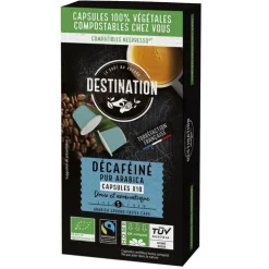 café capsules compostable deca bio - 10 X 5,5 g