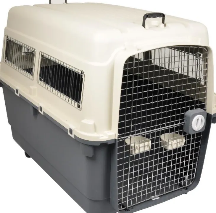 Cage de voyage nomade pour animal jusqu'à 65 kg coloris gris Flamingo - Taille XXL