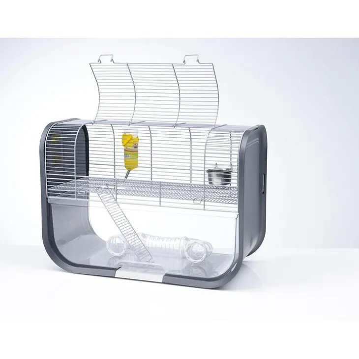 Cage pour gerbille coloris gris Savic Lugano - 60 x 29 x 44 cm