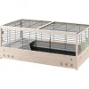 Cage pour lapin en bois coloris blanc Arena 120 - 125 x 64,5 x 51 cm