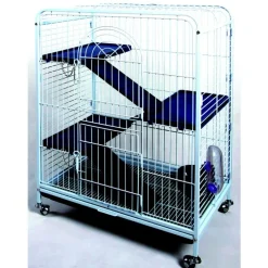 Cage tower pour rongeurs bleue 64x44xH93 cm