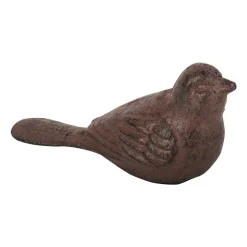 Cale porte en fonte marron forme oiseau - 14,1 x 5,1 x 7,2 cm