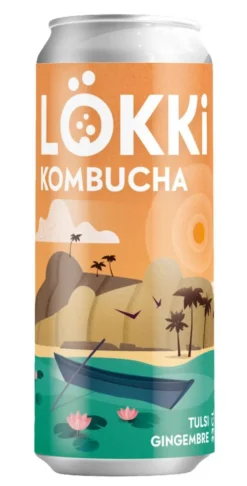 Canette de Kombucha tulsi gingembre Lökki - 33 cl