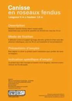 Canisse de roseaux fendus - 5 x 1,5 m