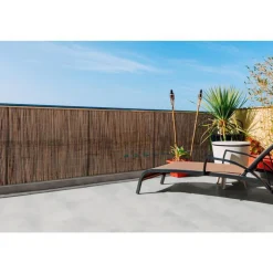 Canisse synthétique Fency Wick marron imitation osier 300x150 cm