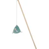 Canne à pêche pour chat coloris bleu feuille Zolux pyramide Ethi'cat - 7 x 4,5 x 40 cm
