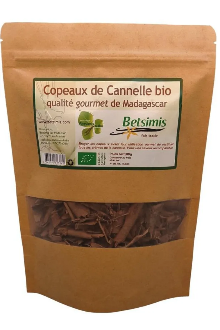 Cannelle bio de Madagascar en copeaux Betsimis - 100 g