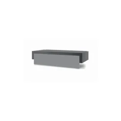 Capot plancha noir et gris clair en acier pour chariot Premium 75
