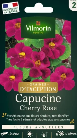 Capucine Cherry Rose graines d'exception Vilmorin - graines à semer