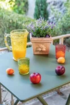 Carafe coloris multicolore en verre - 19,5 x 12,5 x 2 cm