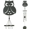 Carillon motif hibou noir - 35 cm