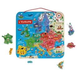 Carte d'Europe magnétique avec 40 magnets Juratoys