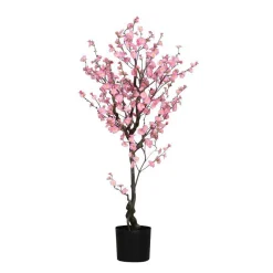 Cerisier artificiel en fleurs de couleur rose - 130 cm