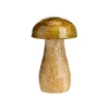 Champignon décoratif à poser en bois vert - Ø 5 x H 8 cm