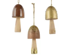 Champignon en bois de paulownia émaillé - Ø 4 x H 10 cm