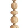 Chandelier boules coloris beige en bois de manguier - 8 x 8 x 29,5 cm