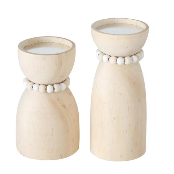 Chandelier coloris marron en bois de sapin Kianos - 17 cm