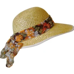 Chapeau de paille nathalie beige pour femme taille unique
