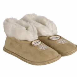 Chaussons hauts d'intérieur fourrés motif flocon unisexe