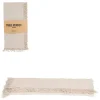 Chemin de table en coton beige Villia - 180 x 45 cm