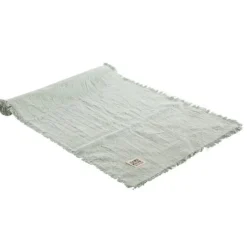 Chemin de table Lenea coloris vert en coton - 140 x 40 cm