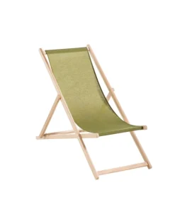 Chilienne agrafée coloris vert en coton Jardin privé - 127 x 56 x 3,5 cm