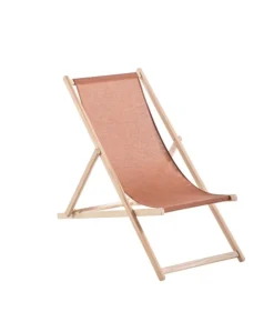 Chilienne agrafée coloris marron en coton Jardin privé - 127 x 56 x 3,5 cm