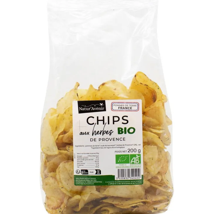 Chips aux herbes de provence bio Natur'Avenir - 200 g