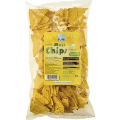 Chips de maïs Family nature en sachet transparent de 200 g