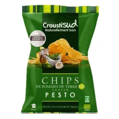 Chips de pomme de terre bio au Pesto Croustisud -100 g
