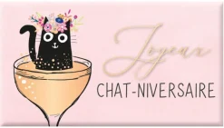 Chocolat au lait bio " Joyeux Chat-niversaire " Art Grafik - 40 g