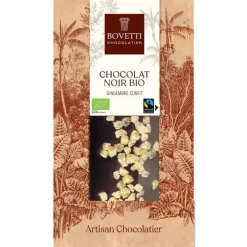 Chocolat noir bio au gingembre confit - tablette de 100 g