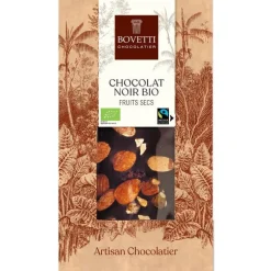 Chocolat noir bio aux fruits secs - 100 g