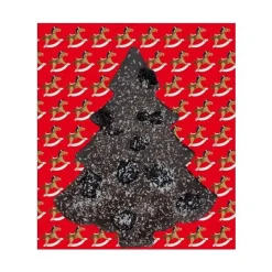 Chocolat noir en forme de sapin au lait de coco et aux griottes - 90 g