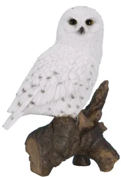 Chouette Harfang en résine coloris blanc Riviera - 33 cm