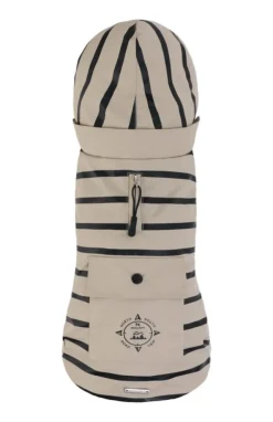 Ciré pour chien coloris beige rayé Wouapy Basic - Taille XXXL