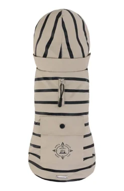 Ciré pour chien coloris beige rayé Wouapy Basic - Taille M